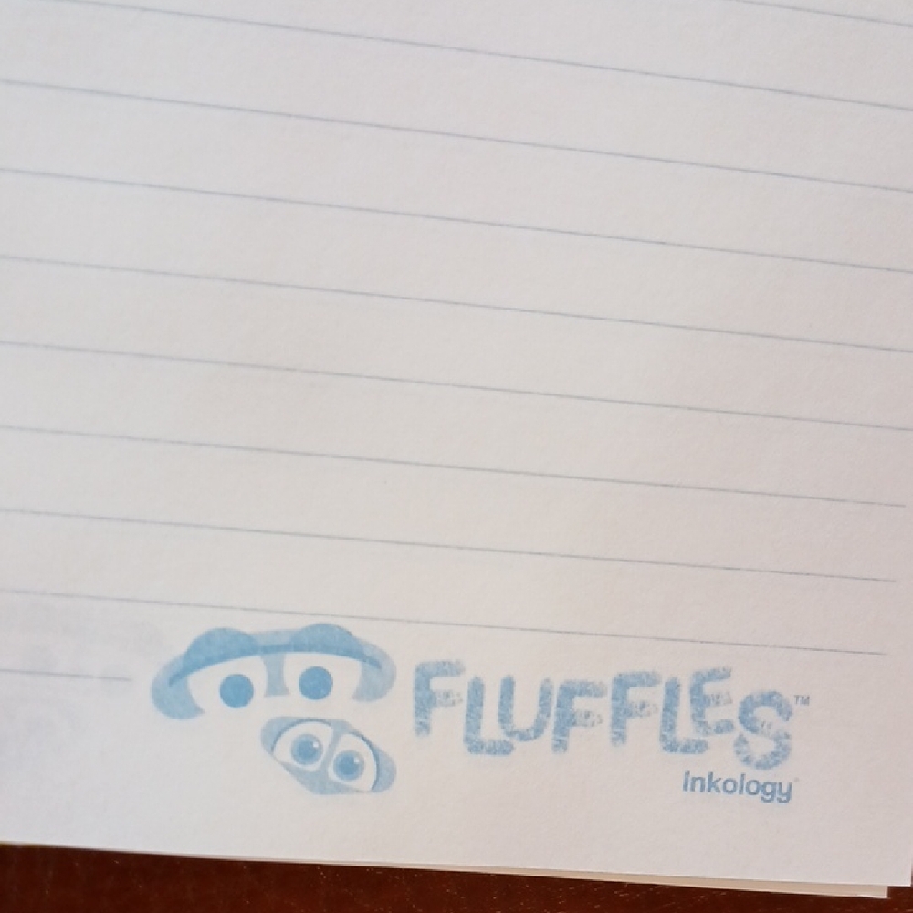 fluff White Plush Spiral Notebook with Emoji Face - Picture 7 of 9